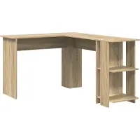 vidaXL Hoekbureau Sonoma Eik Bewerkt hout 140 x 113,5 x 75 cm