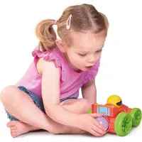 Tomy Pop & Go Racewagen rood - Peuterspeelgoed - Spelen en Leren