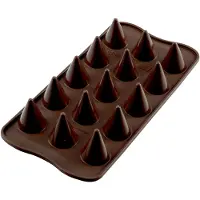 Silikomart EasyChoc Kono bonbonvorm 15 kegels 2,6 cm silicone bruin