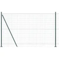 vidaXL Euro-hek met betonnen voetstuk 10 x 1,4 m PVC-Coated Staal Mesh
