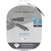 BigBen Interactive FPCBLAC2MG USB-kabel USB 2.0 2 m USB C USB A Grijs