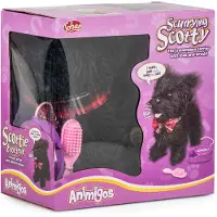 Adlibris Wandelende hond met geluid 'Scurrying Scotty' Hond met leiband en borstel