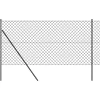 vidaXL gaashek met grondbevestiging 10 x 1,2 m PVC-Coated Staal Grijs