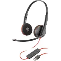 HP Poly Blackwire 3220 Stereo USB-A (Bedraad, USB-A), Kantoorheadset, Zwart