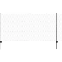 vidaXL zeshoekig gaasgek met palen 10 x 1,2 m PVC-Coated Staal Grijs