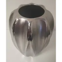 Formano Vaas - Zilver - Aardewerk - 20cm - modern - Bloem gat Ø6.5cm