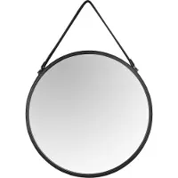BES LED Spiegel - Trion Nelia - Decoratieve Spiegel - Rond - 55cm - Zwart - Metaal