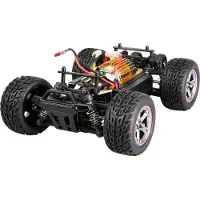 Amewi - Hyper Go MAX20 Monstertruck Li-Po 750mAh blau/orange Blauw, Oranje Brushed 1:20 RC modelauto voor beginners Elektro Monstertruck 4WD RTR Met