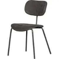 Woood Link Eetkamerstoel - Ribstof - Bruin/Grijs - 78x54x45