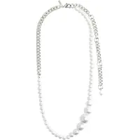 Pilgrim Ketting 'Beat' zilver / parelwit