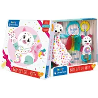 Clementoni - Baby Giftset Kitty - Roze - Cadeau pakket met bijtring en knuffel - vanaf 0 jaar