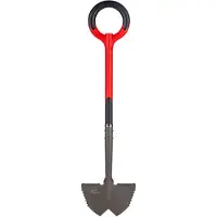Root Slayer Edger, Halvemaanvormige tuinschep met vlijmscherpe messen - tuingereedschap, tuinschop, bats, spade, schep, schop,
