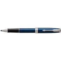 Parker Sonnet rollerballpen | blauw gelakt met palladium trim | fijne punt zwarte inkt | geschenkverpakking