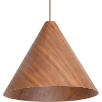 Eth Houten hanglamp Robin walnoot Ø 33cm