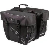 M-Wave Amsterdam Dubbel, achtertas, fietstas, polyester, zwart, grijs, 30 liter, 500 mm