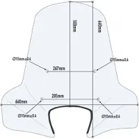 Givi 107a Piaggio/peugeot/belville/keeway/askoll/suzuki/sym Voorruit