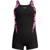 Speedo Hyperboom Splice Open Back Competition Swimsuit Zwart 5-6 Years Meisje