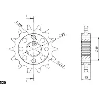 Supersprox Kymco 520x14 Cst1042x14 Front Sprocket Zilver 14t