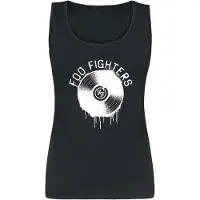 Foo Fighters Top - Record - XS tot XXL - voor Vrouwen - zwart - Maat M