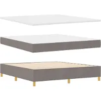 vidaXL Boxspring bed met hoofdeinde Taupe 200 x 180 cm Stof