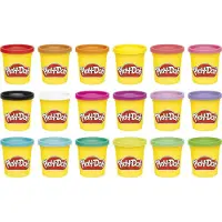 Play-Doh Fantaseer maar raak 18-pack - Boetseerklei kinderen - Speelklei Play-Doy potjes - 18 verschillende kleuren