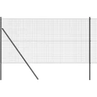 vidaXL gelast draadhek met grondbevestiging 10 x 1 m PVC-Coated Staal