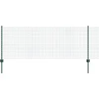 vidaXL Gelast hekwerk met palen, 25 x 0,8 m, groen, gaas