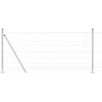 vidaXL Buiten Euro Hek met Beton Basis 25 x 1 m Gegalvaniseerd staal