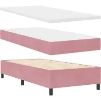 vidaXL Boxspring bed met hoofdeinde Roze 200 x 90 cm Fluweel