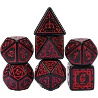 HOT Games Dobbelst.Set Druide Zwart/Rood(Let op! Per Stuk!)