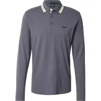 HUGO BOSS Shirt 'Plisy' geel / donkergrijs / wit