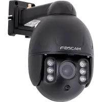 Foscam SD4 Beveiligingscamera Buiten – 4MP PTZ IP Camera – 4x Optische Zoom – Dual-band WiFi – 2-weg Audio – Nachtzicht 50m – Persoonsdetectie – IP66 – Alexa Google Assistant – Zwart