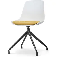 Nolon Eetkamerstoel Nola-Liv draaibaar | kunststof wit 44.5x84x51.5 cm eetkamerstoelen | NADUVI