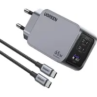 UGREEN oplader Nexode Pro 65W GaN adapter met USB-C oplaadkabel