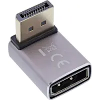 InLine DisplayPort adapter | haaks naar boven | DP1.4 (8K 60Hz) | HBR3 | aluminium
