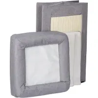 Relaxdays krabton - 63x40x40 cm - 2 holletjes - opvouwbaar - grijs-wit