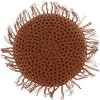 Unique living Kussen Tufo d45 cm leather brown