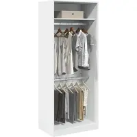 vidaXL Kledingkast 80x50x200 cm bewerkt hout wit