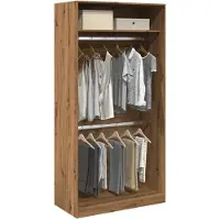 vidaXL Kledingkast 100x50x200 cm bewerkt hout artisanaal eikenkleurig