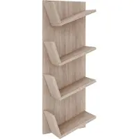 VCM Lansi wandkast Wandbevestiging met 4 schuine plankenSonoma eiken decor.