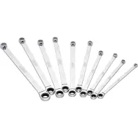 Vigor V7031 Ringsleutel met ratelset 10-delig Sleutelbreedte (metrisch) 10 - 19 mm