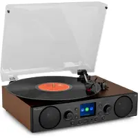Audizio Tulsa platenspeler met Bluetooth, DAB radio en USB