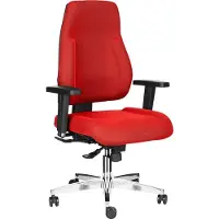 Topstar bureaustoel FEEL GOOD, synchroonmechanisme, zonder armleuningen, hoge rugleuning, grote kuipzitting, rood