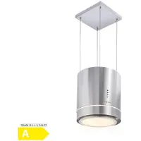 Klarstein Tron Ambience eilandafzuigkap Ø38cm circulatie: 540m³/h led rvs