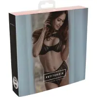 PetiteNoir Petite Noir Exclusive - gestreepte bh-set (zwart)