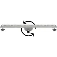 Saqu Twist Drain complete douchegoot inclusief rooster 70cm RVS