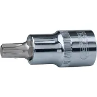 Ks Tools 3/8 CHROMEplus Torx bitmof, T10, op hanger (3/8")