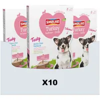 Smolke 10x Vers Gestoomd Hondenvoer Nat Turkey 395 Gr