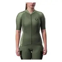 LeBram Glières Women's Jersey met korte mouwen Khaki Green || Maat: M
