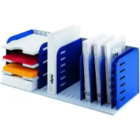 Styro sorteerstation Styrorac, 8 scheidingswanden + 3 legborden, flexibele indeling, blauw